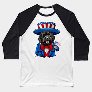 Funny 4th of July Bouvier des Flandres Dog Baseball T-Shirt